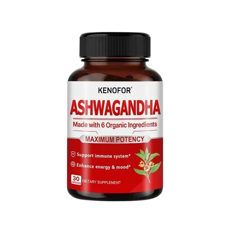 Organic Ashwagandha - 120 Veggie Capsules Pure Organic Ashwagandha Powder and Root Extract - Relieves Stress Improves Mood