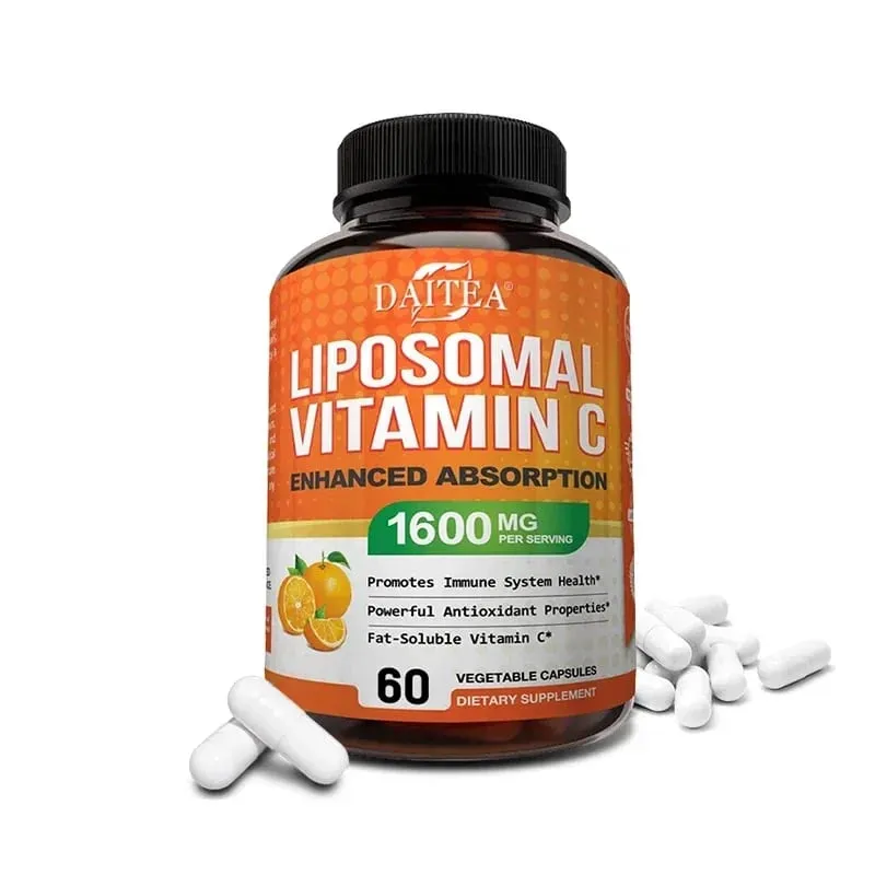 Λιποσωματική βιταμίνη C 1600 mg - Υψηλής απορρόφησης λιποδιαλυτή βιταμίνη C Αντιοξειδωτικό συμπλήρωμα ανοσοποιητικού συστήματος και ενισχυτικό κολλαγόνου — image 9