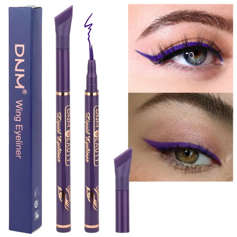 12 Colors Matte Liquid Eyeliner Pen Black Purple Makeup Waterproof Quickly Drying Smooth Ultra-thin Eye Liner Wing Tips Cosmetic