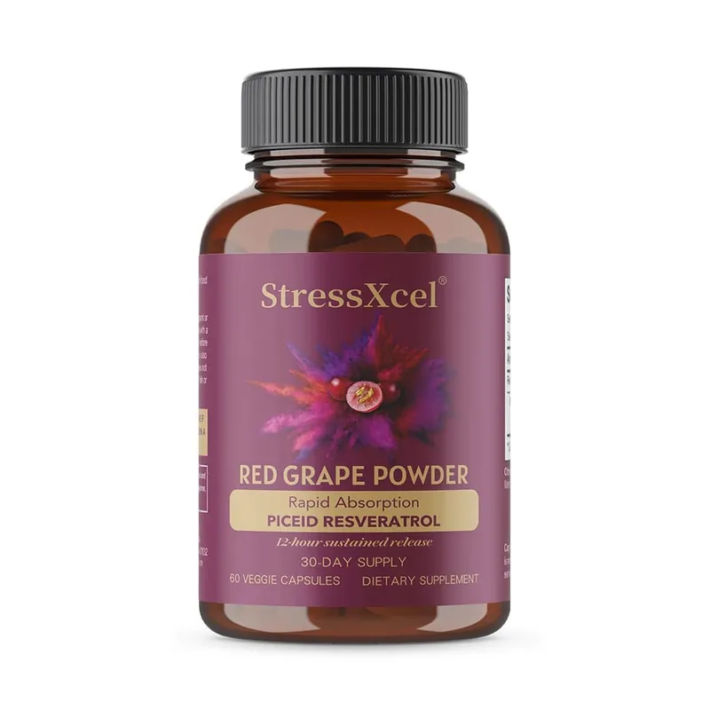 Red Grape Powder + Resveratrol Supplement Antioxidant Supports Heart Joint Brain Immune Health & Anti-Aging Non-GMO — image 11