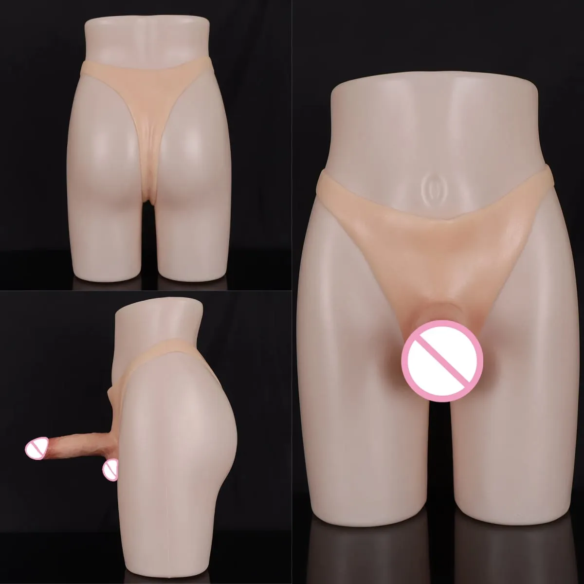 Pulseira de silicone em vibrador para lésbicas gays reutilizável oco manga pênis sensação de pele calças vibrador cinta pênis brinquedos sexuais para homens 18