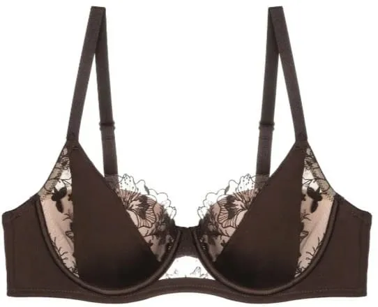 Big Bust D Cup Plus Size Color Block Lace Bra Set Thin Cup Full Coverage Brassiere Lingerie Set Curvy Women Underwear — image 8
