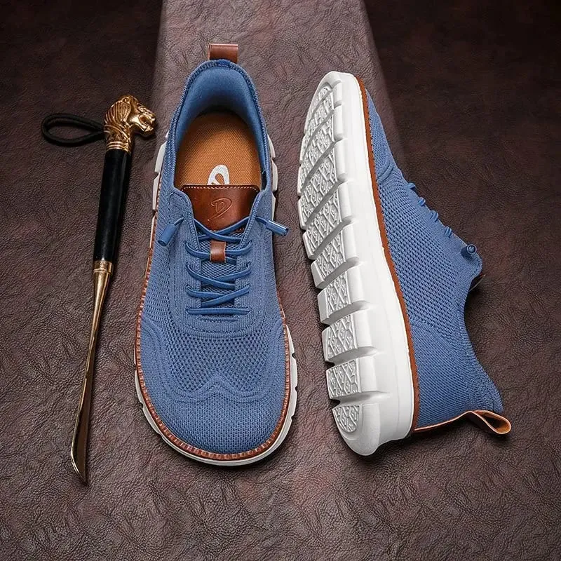 Men's Breathable Knit Wide‑Toe Casual Shoes Lightweight Comfortable Walking Hiking Sneakers Non‑Slip Soft Sole Fashion Dress S — image 2