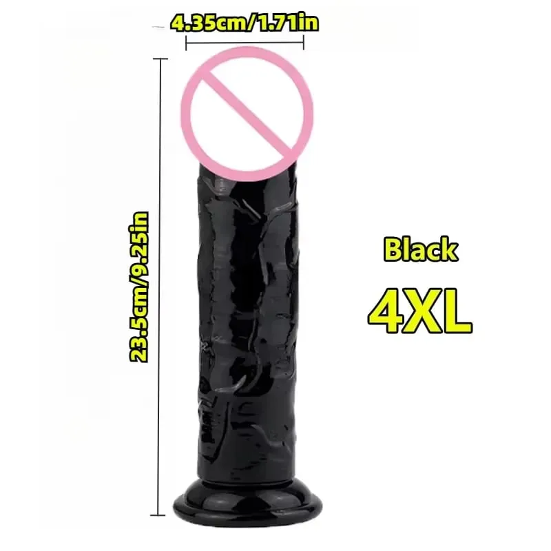 Super Cheap 7 Sizes 5 Colors Realistic Soft Jelly Dildo Suction Cup Adult Sex Toy for Women and Men Vaginal and Anal Masturbator — image 16