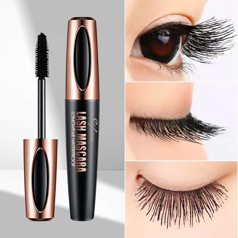 Waterproof Mascara Black Long Lasting Curling Thick Lengthening Eyelash Extension Smudge-proof Eye Makeup Cosmetics — image 2