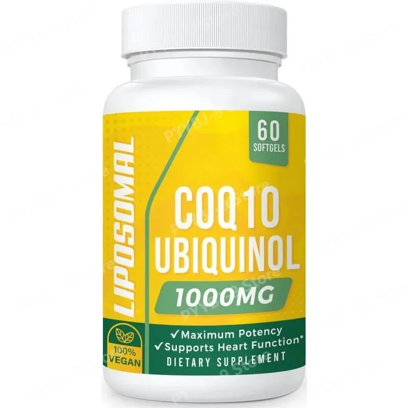 CoQ10 Ubiquinol 1000MgมังสวิรัติSoftgels 60 Ct LiposomalการดูดซึมสูงCoenzyme Q10สำหรับหัวใจEnergyสารต้านอนุมูลอิสระทุกวันสนับสนุน