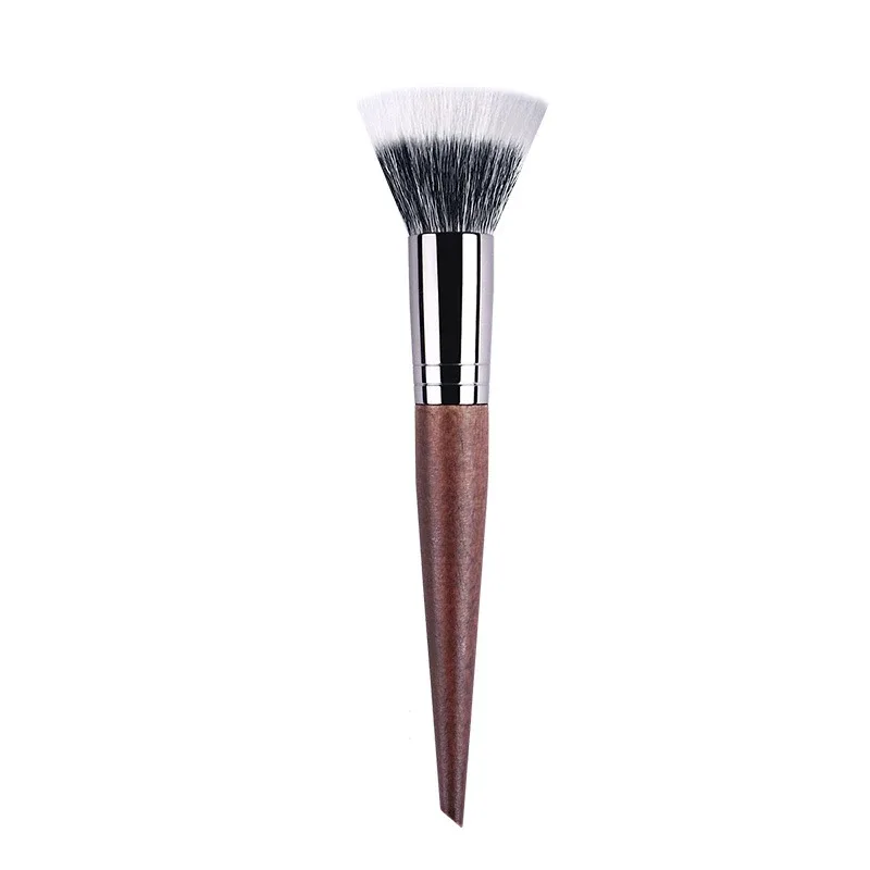 Pinceaux de maquillage professionnels réglage du contour de la poudre pinceau de maquillage multifonctionnel pointillé Blush doux poils de chèvre en bois naturel