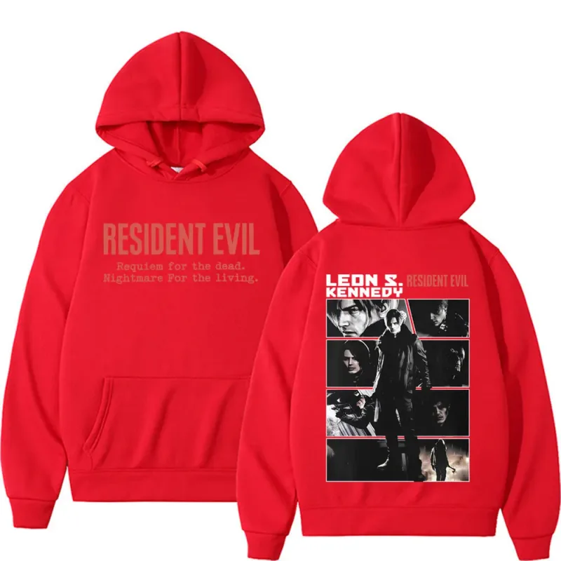 Limited Leon Kennedy Sweatshirts Resident Evil Requiemm Hoodie Pullovers Men Women Fashion Casual Fleece Cozy Hoodies Streetwear — image 9