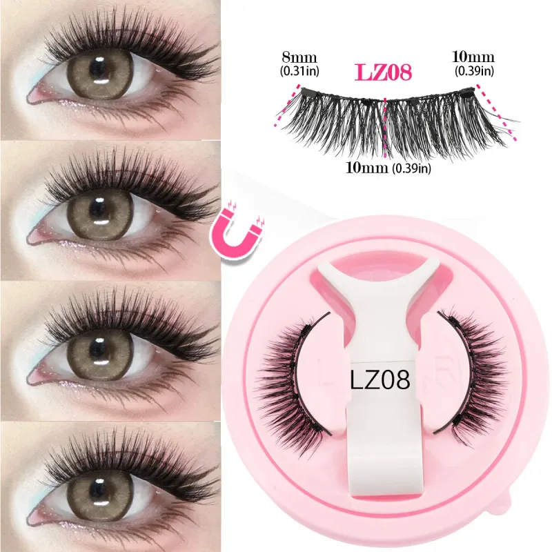 1 Set Magnetic Eyelashes Reusable Cat Eye Magnetic Lash Cosplay Sensitive Eye Friendly Natural Curler False Lashes Make Up Tool — image 8