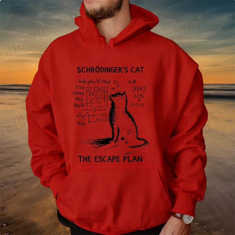 Funny Cat Physics Design Hoodies Math Science Humor Cat Print Sweatshirt Personalized Men Women Casual Streetwear Fashion Hoodie — image 15