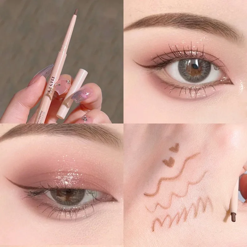 Ultra-fine Matte Red Gel Eyeliner Pencil Brown Under Eye Liner Pen Waterproof Matte Aegyosal Lying Silkworm Eyes Makeup — image 11
