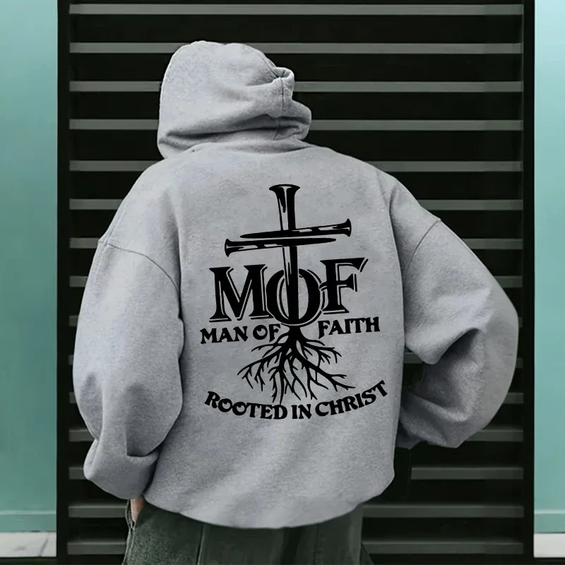2025 Hot Sale Men's Hoodie Man of Faith Jesus Print Hooded Sweatshirts Autumn Winter Daily Casual Sporty Fashion Hoody Outerwear — image 18
