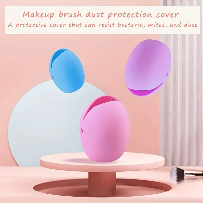 Silicone Makeup Brush Covers for Travel A Storage & Organizer Case for Brushes To Protect Makeup Bag — image 6