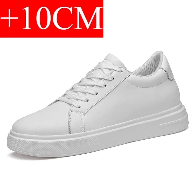New Men's Sneakers Elevator Shoes Heightening Height Increase Insole 6-10CM High Heels Shoes Leather Sport Shoes Men Shoes