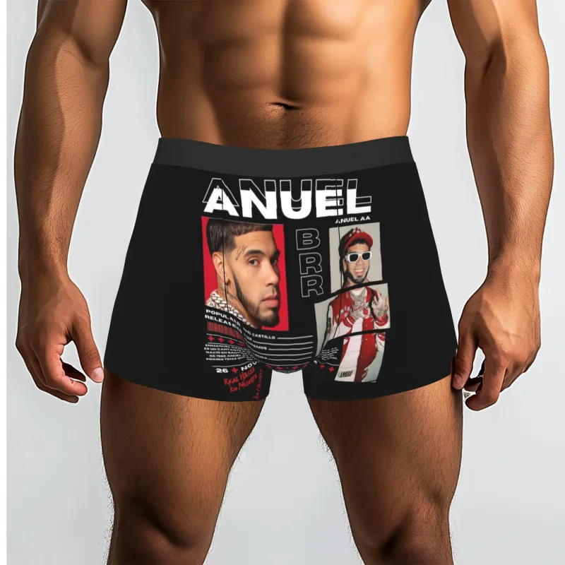 Male Funny A-Anuel AA Underwear Boxer Briefs Stretch Shorts Panties Underpants — image 13