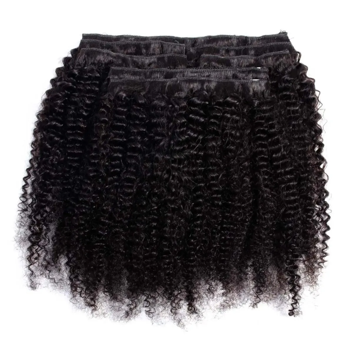 4c Kinky Curly Clip In Human Hair Extensions Full Head For Women Afro Kinky Curly Clip In Extension Virgin Curly Hair Extensions — image 2