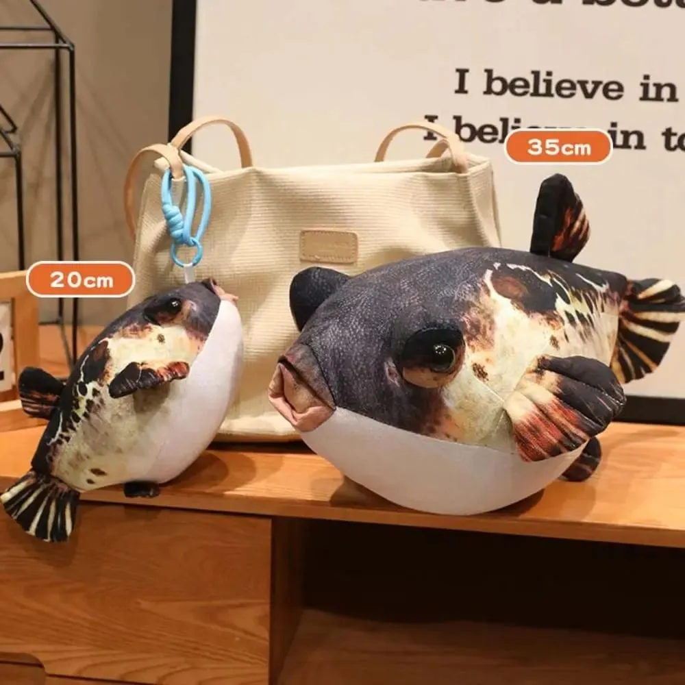 Stuffed Animals Simulation Puffer Fish Back Cushion Sofa Decorative Puffer Fish Pendant 20cm Sleeping — image 6