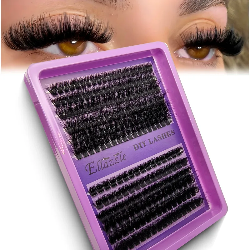 40D-150D Lashes Cluster DIY Lash Extension Mixed Tray Clusters Ögonfransar Fluffig Volym Individuella Fransar Cat Eye Lash Extension