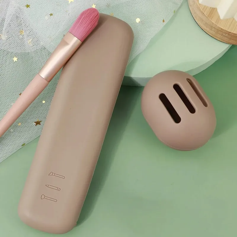 2 Stuks Reizen Make-up Borstel Houder Siliconen Cosmetische Penselen Tas Make-up Spons Case Draagbare Waterdichte Make-up Gereedschap voor Vrouwen — image 8