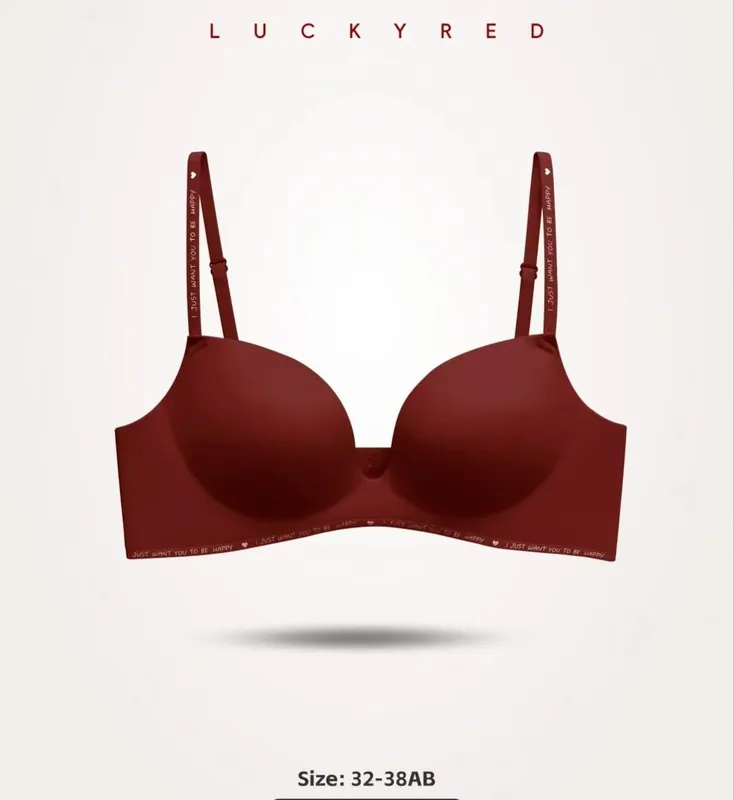 Sexy Red Push up Bra Set for Small Breasts Anti-Sagging Comfortable Breathable Wedding Lingerie Set without Underwire — image 7