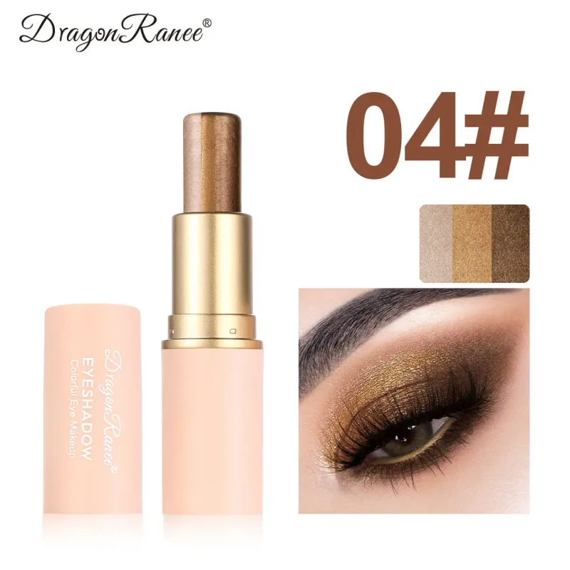 Three-color Eyeshadow Pen Highlighting Stick Waterproof Easy-to-Use Glitter Pearl Eyeshadow Stick Shimmer One-Swipe Eyes Makeup — image 8