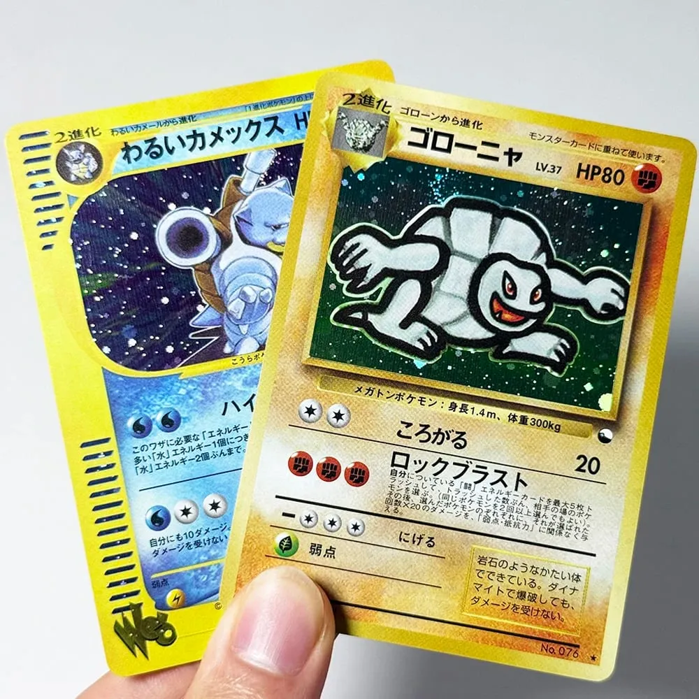 PKM Japenese Foil Old Rare Game DIY Proxy Cards PTCG Gengar#No.094 #117 Golem Masaki #076 Mew#No.151 Collectible Toy Gift Cards — image 4