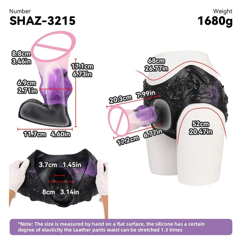 3D Horse Penis Shaped Wearable Cock Sleeve Gradient Color Skin-Friendly Liquid Silicone Adult Couple Intimate Sex Toys — image 11