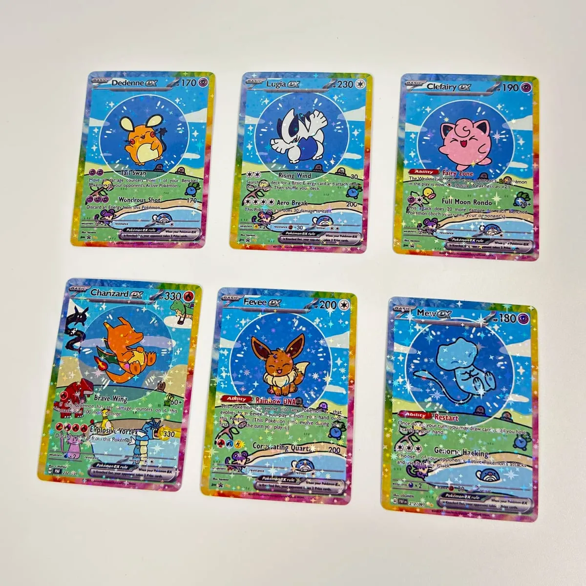 Shiny 55Pcs Cute DIY Card Proxy Pokemon My bubble friends Holographic Anime Version Classical Collection Cards Eevee Charizard — image 3