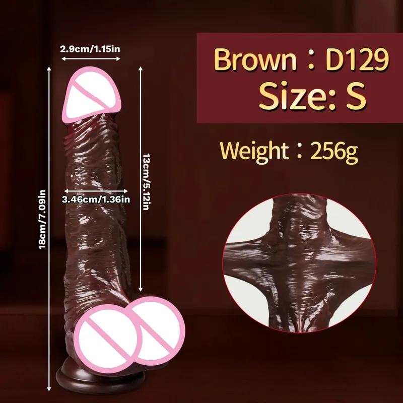Woman Realistic Soft Double Layer Silicone Skin Sliding Foreskin Testicles Dildo Anal Massager Penis Butt Plug Adult Sex Toys 18