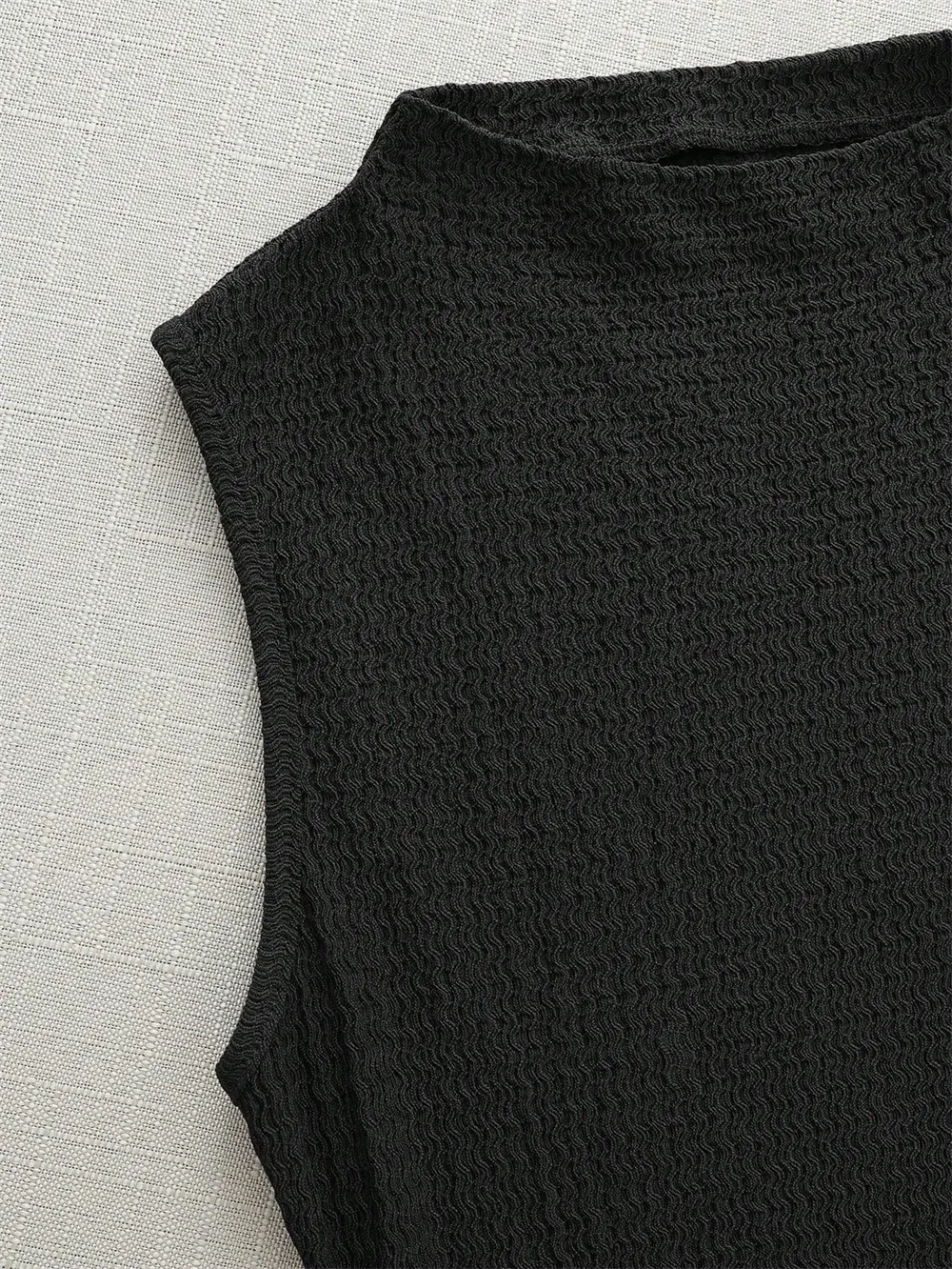 Women's Elegant Texture Fabric Pleating Waist Sice Ribbon Slim Fit Mini Dresses Casual Metal Buckle Solid Color Dress Summer — image 3
