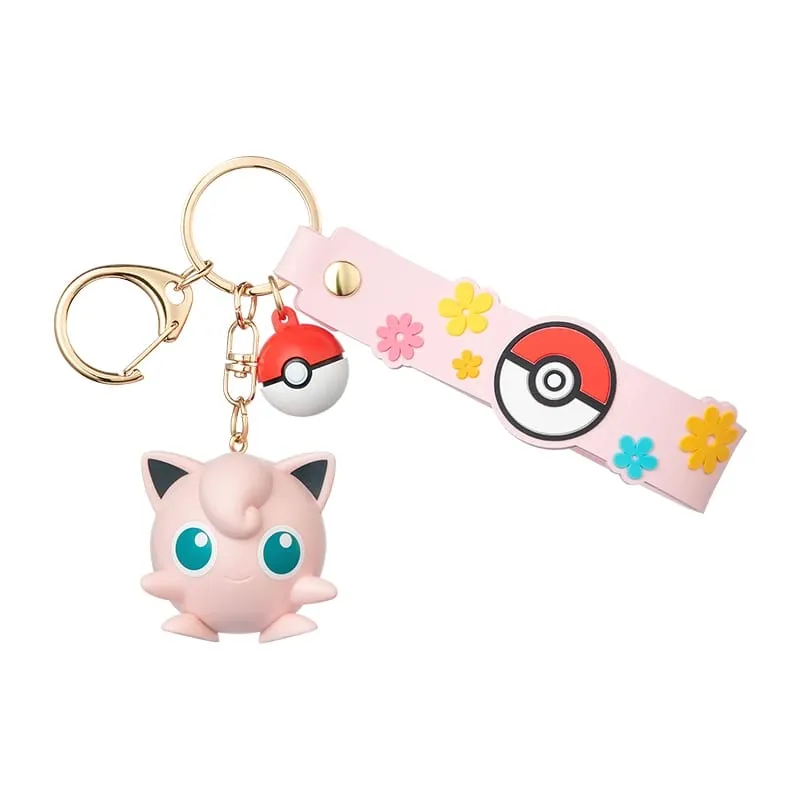 Ægte Pokemon Pikachu nøglering Gengar Morpeko Cubone Snorlax Mimikyu Anime Action Figur Legetøj Nøglering Duftvedhæng Gave