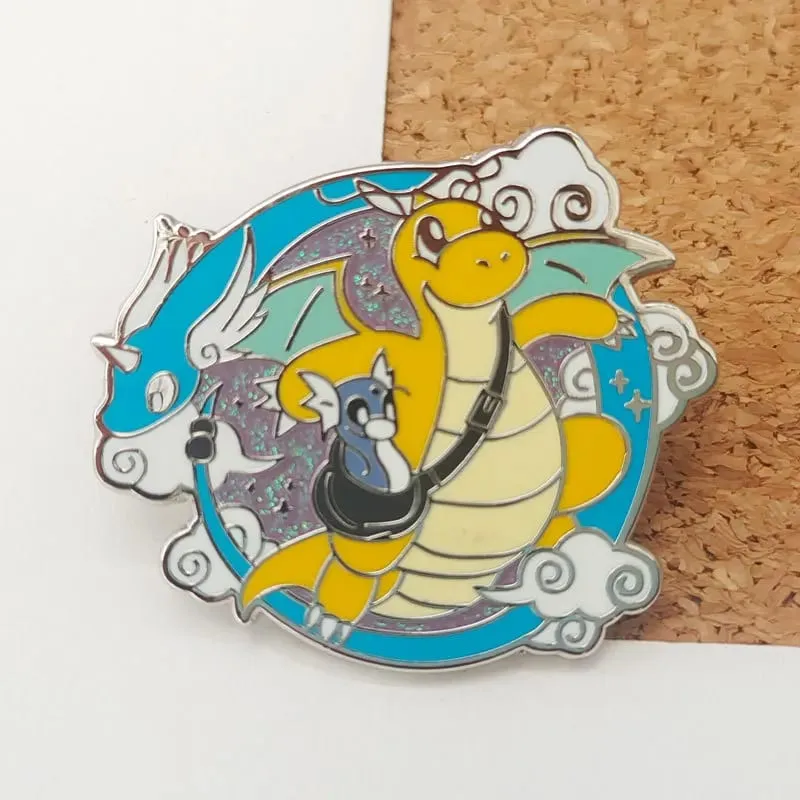 Anime pokemon charmander esmalte pinos coletar kawaii dinossauro metal dos desenhos animados broche mochila chapéu saco colar lapela emblemas
