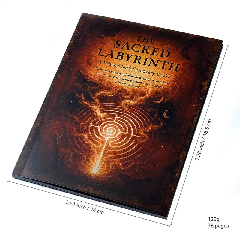 The Sacred Labyrinth a Witch's Self-Discovery Codex Explore 74 Pages of Mystieal Self-Diseovery Shadow Work Grimoire Growth Work