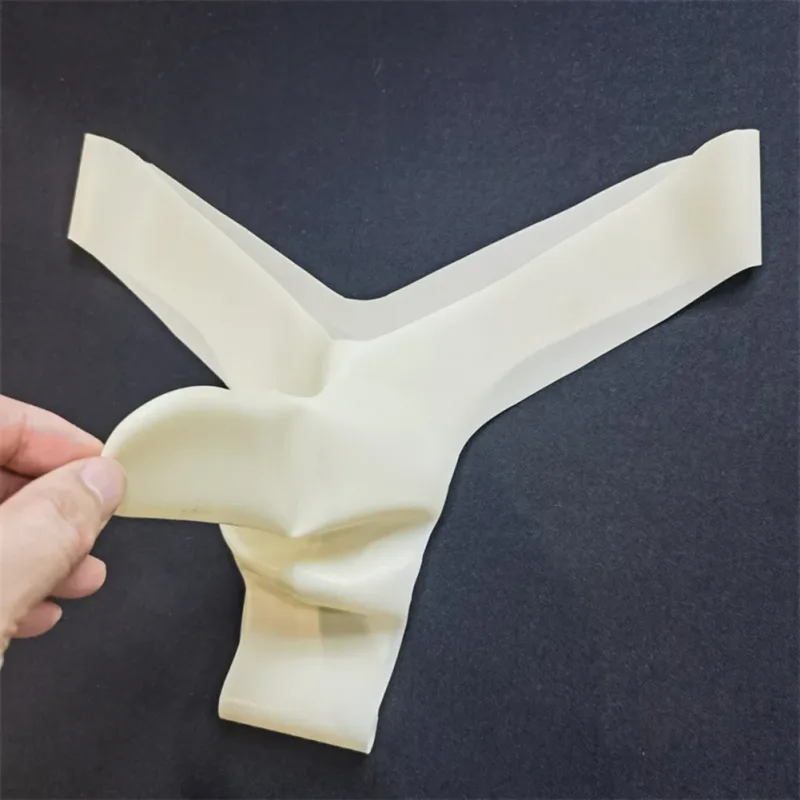 Mens Latex Foam Soft G-strings Sexy Lingerie Underwear Rubber Elephant Nose Pouch Thongs Man Sheer Exotic Panties — image 19