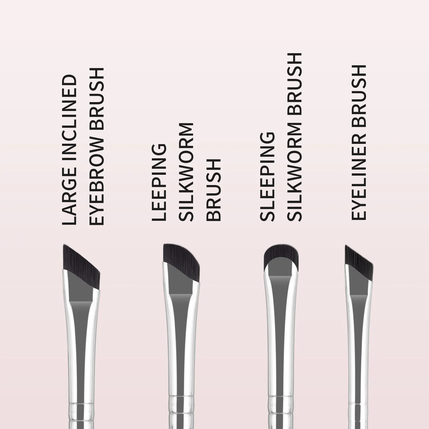 4Pcs Ultra Thin Angled Eyebrow Brushes Set Fine Precise Brow Brush para sa Eyebrow Powder Gel Liner Eye Makeup Tools