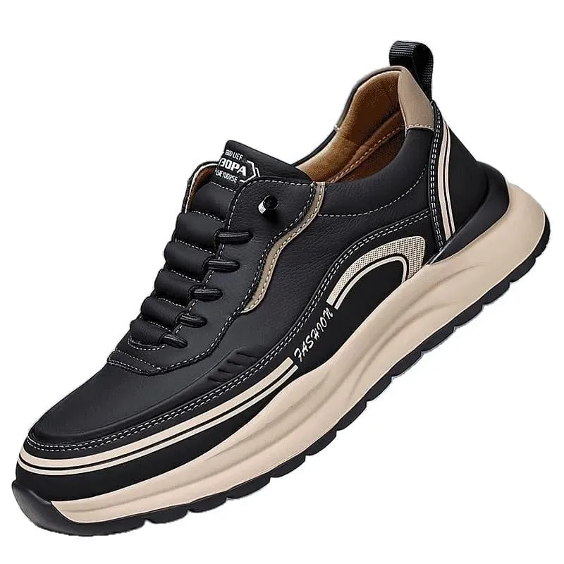 2026 Mens Leather Casual Shoes Slip On Comfortable Breathable Lightweight Non Slip Waterproof Loafers — image 5
