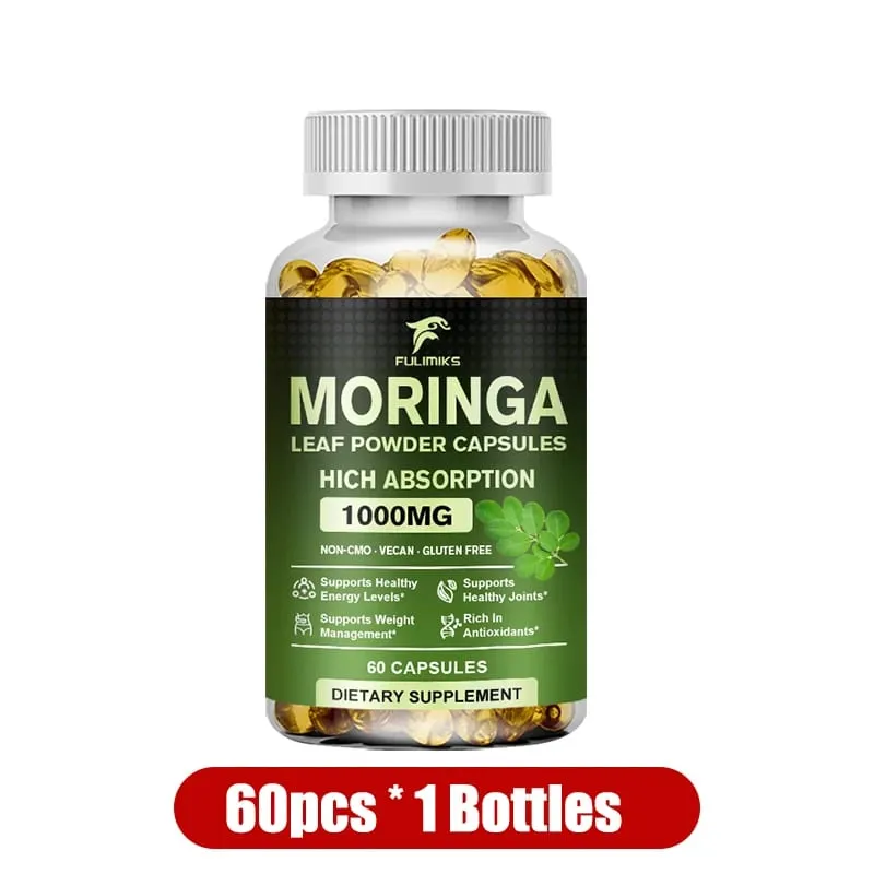 Buy 2 Get 2 Free! Pure Moringa Leaf Powder Supplement Energy Metabolism and Immune Support Weight Management Non-GMO