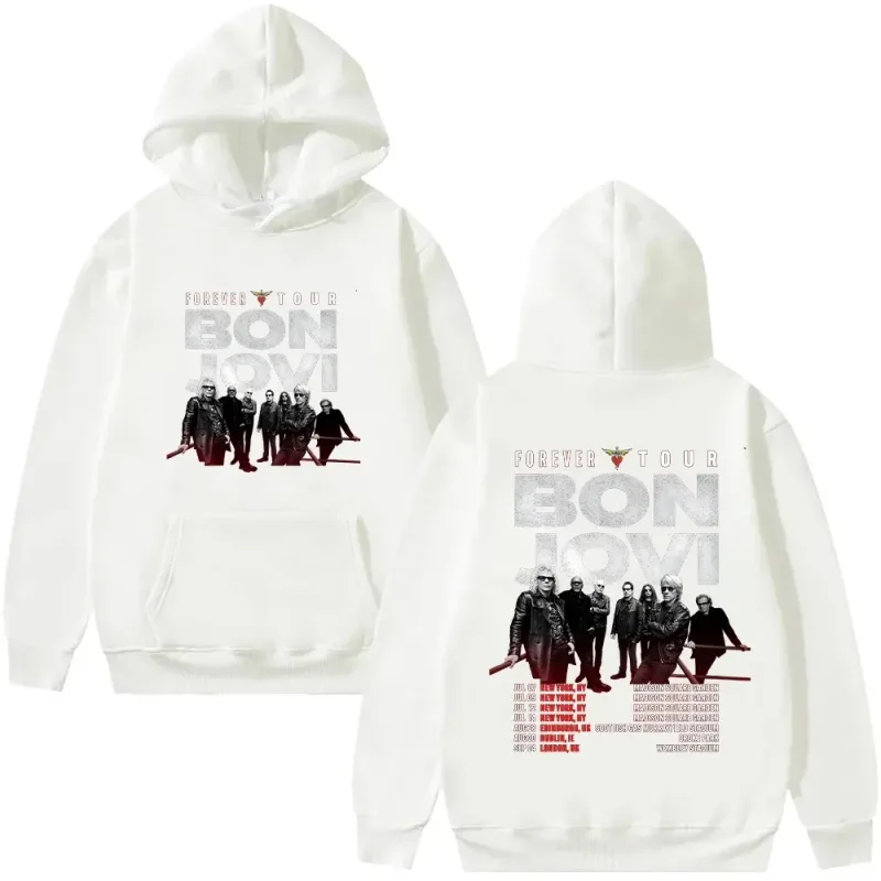 Bon Jovi Band Hoodies Bon Jovi Forever Tour Graphic Hoody Men Women Oversized Y2k Pullovers Fleece Warm Female Male Hoody Coats — image 17