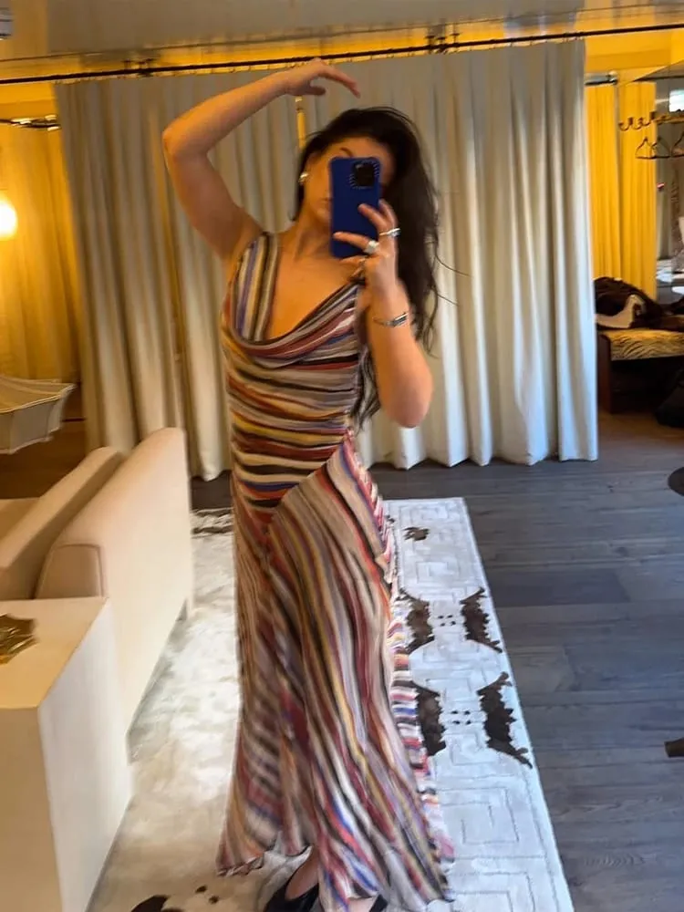 Solid Color Strapless Ribbon Women Summer Dress Sexy Sleeveless Backless High Waist Slim Maxi Vestidos 2026 Lady Vacation Outfit — image 2