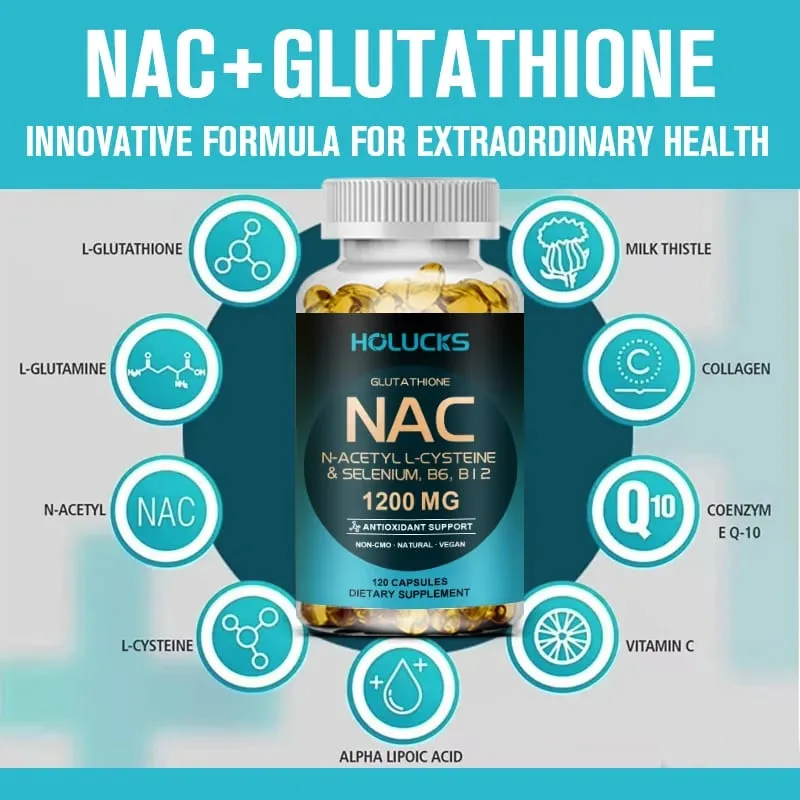 NAC kapszula 1200 mg - Támogatja a bőr egészségét Sejtenergia Antioxidáns Méregtelenítés Erősíti az Immunitást Javítja az emésztést