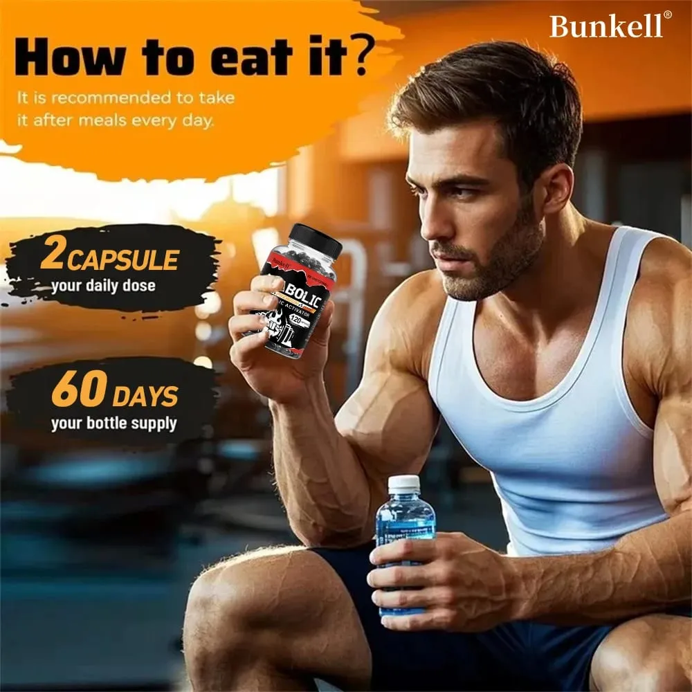 Muscle Builder Capsules - Helps Increase Strength Endurance Protein Synthesis Promotes Faster Muscle Growth Abs Energy — image 5
