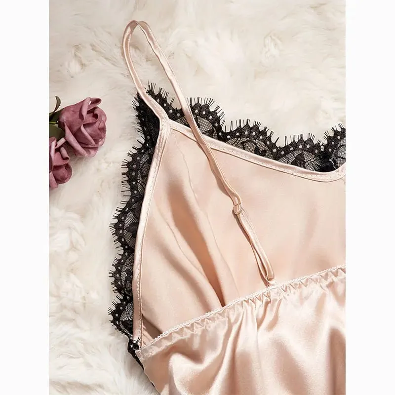 Silky Bra Shorts Pajamas Set Solid Summer Lingerie Women Intimacy Sets Comfortable Seamless Bras Underwear Satin Home Apparel — image 5