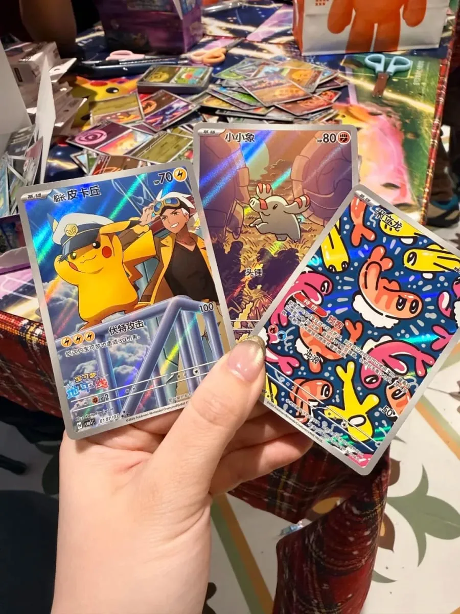 במלאי 100%כרטיסי פוקימון מקוריים PTCG Gem Pack Vol 5 Simplified Chinese Tcg Vol. חבילת אבני חן 5 קלפים 4 קופסת מתנות — image 6