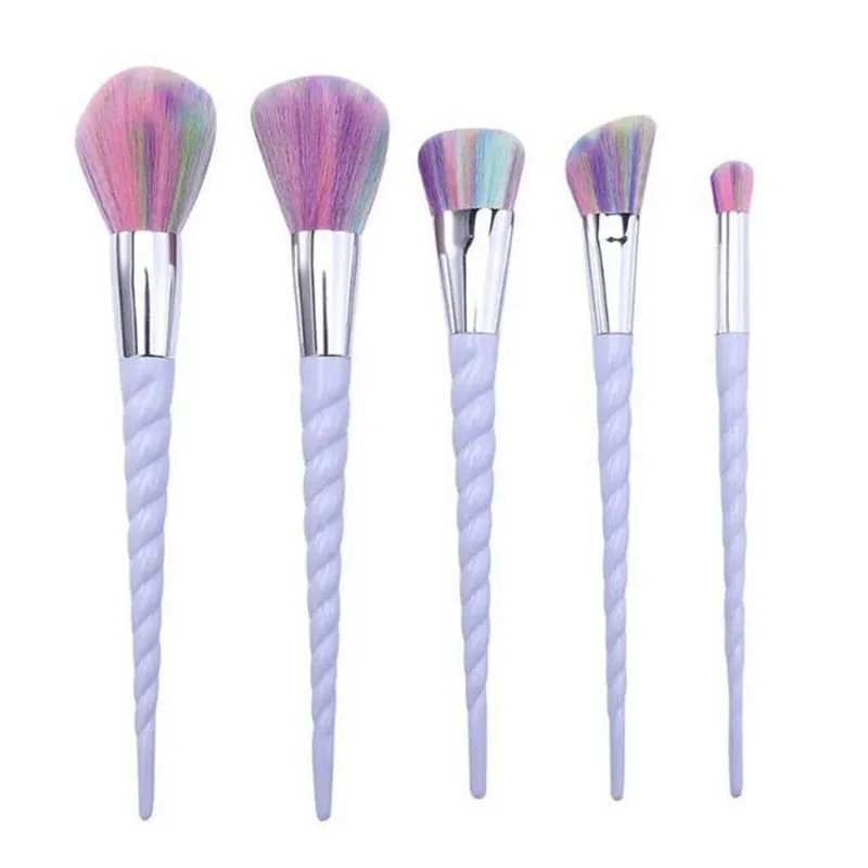 10pcs/set Colorful Makeup Brushes Set Foundation Eyeshadow Powder Brush Makeup Brush Cosmetic Tools pinceaux maquillage licorne