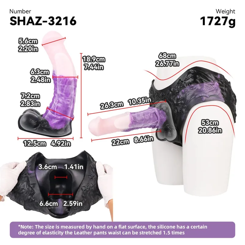 3D Horse Penis Shaped Wearable Cock Sleeve Gradient Color Skin-Friendly Liquid Silicone Adult Couple Intimate Sex Toys — image 12
