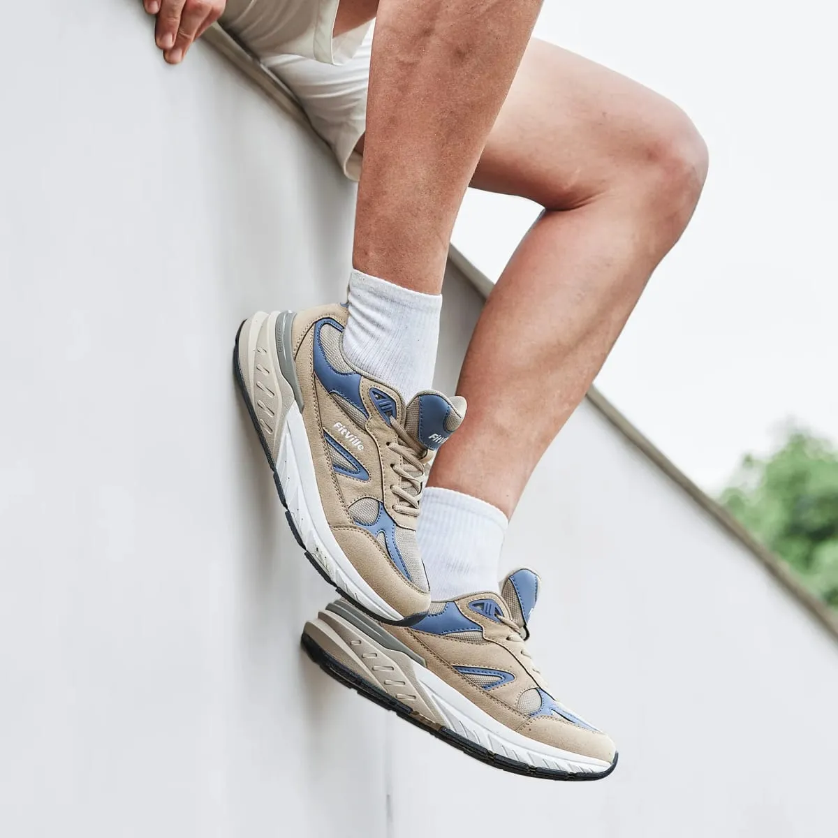FitVille Newest Walking Shoes for Men Wide Width Sneakers with Arch Support for Flat Feet Heel Pain Relief Plantar Fasciitis — image 9