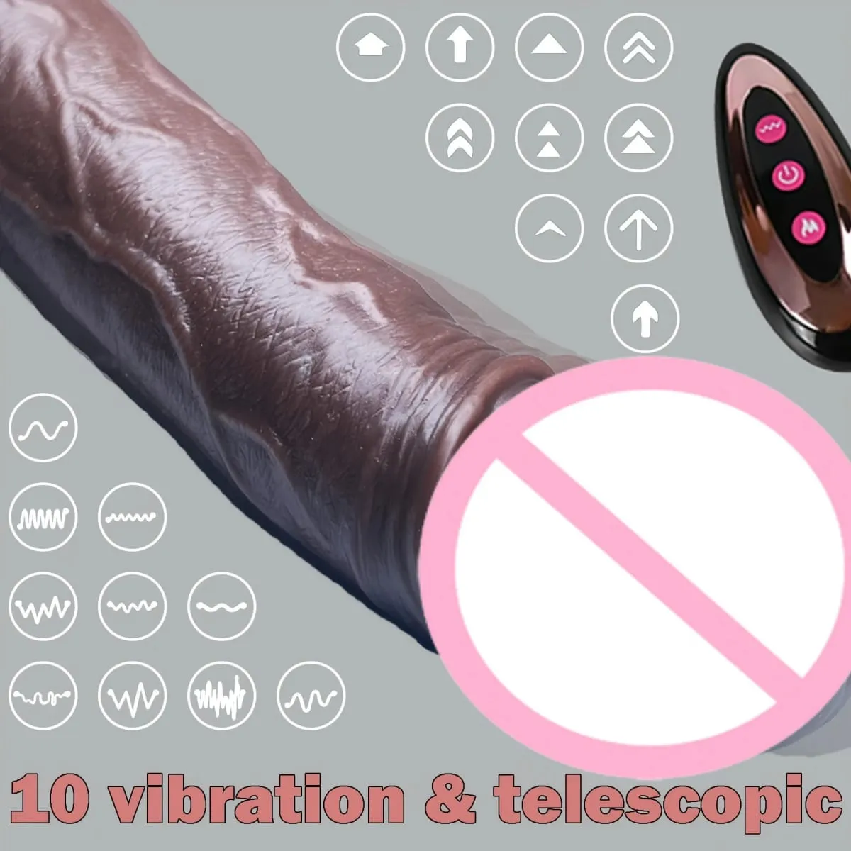 Dildo 1pc Adult Sex Toy Stimulates G-Spot Anal 22cm Thrust Dildo Vibrator 10 Vibration Mode and Suction Cup Suitable for Couples — image 5