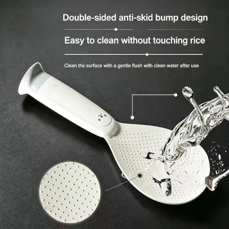 1 Piece Suction Cup Standing Rice Spoon Non‑Stick Heat‑Resistant Self‑Stand Rice Paddle for Rice Cooker Serving Cooking — image 10
