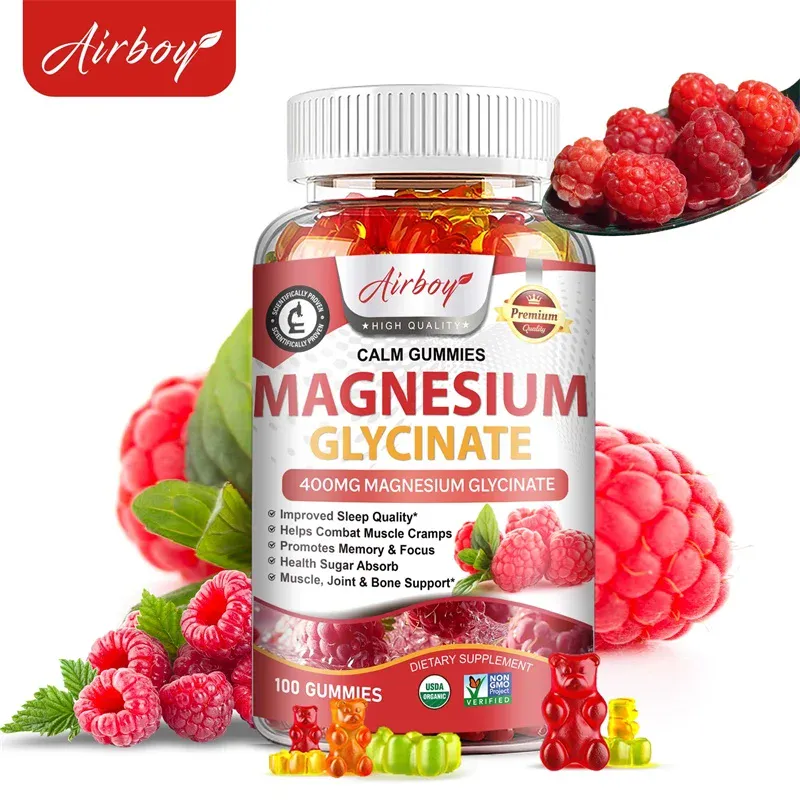Magnesium Glycinate Gummies - Ang Kalusugan ng Utak ay Nagpapalakas ng Mga Kalamnan at Buto Nagpapabuti ng Pagtulog Relax Nerves — image 1