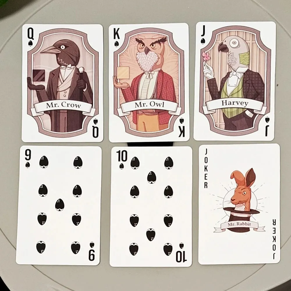 Cartes à jouer Rusty Lake-54 pièces cartes de poker mettant en vedette M. Crow M. Owl & Cube Escape personnages 9*6 cm sur papier cartonné en relief — image 3